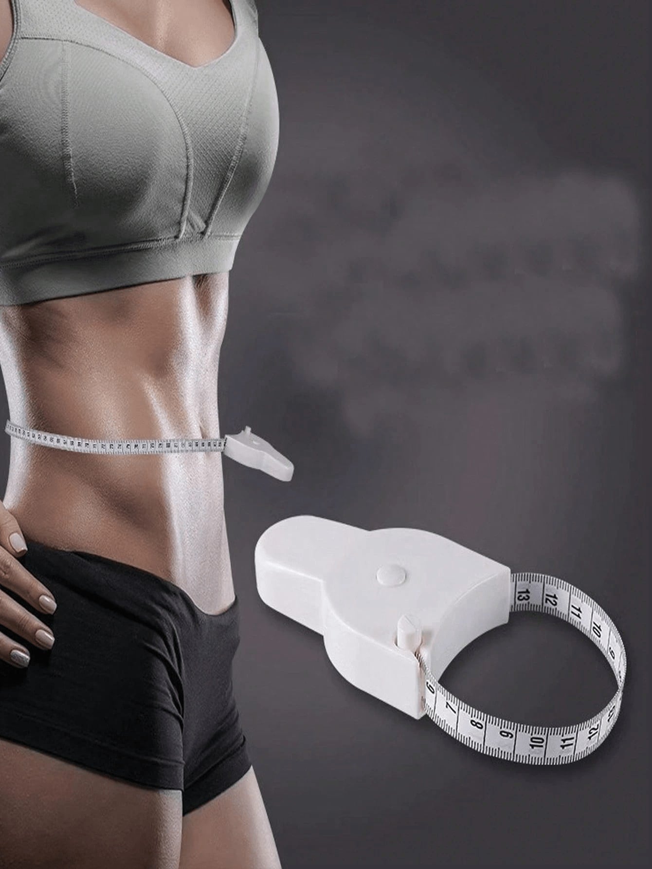 1/2pcs Auto Retractable Body Measuring Tape One Hand Self-Tightening Tape Measure Portable Waist Hip Bust Ruler Fitness Weight Loss Body Circumference Measurement Tool