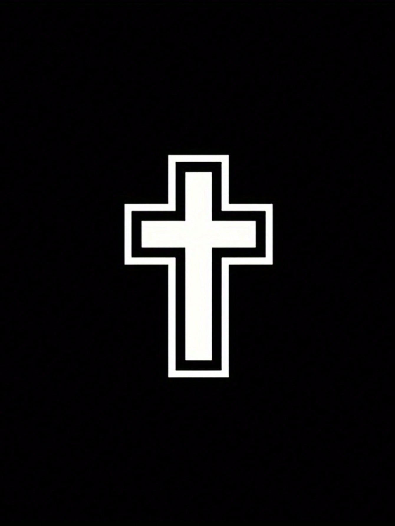1 Pc Cross Personalized Car Sticker, Modification Decorative Sticker, Waterproof And Sun-Resistant, Fade-Resistant, Strong Adhesion, No Residue When Removed, No Damage To Paint Surface, Suitable For C