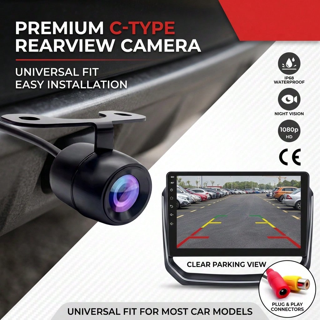 1080P HD Night Vision Car Rear View Backup Camera IP68 Waterproof Wide Angle Parking Reverse Camera