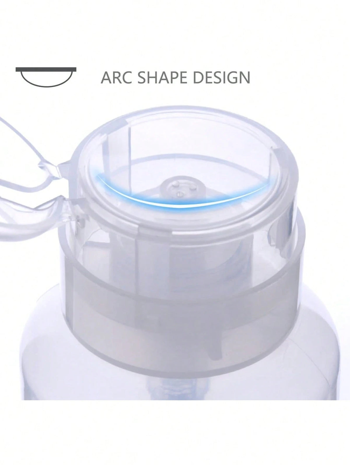 1Pc 250ml Transparent Acetone Nail Polish Remover Pump Empty Dispenser Bottle For Cleanser Toner Nail Polish Remover Pump Lip & Eye Makeup Remover Nails Nails Supplies Nail Stuff, Aesthetic