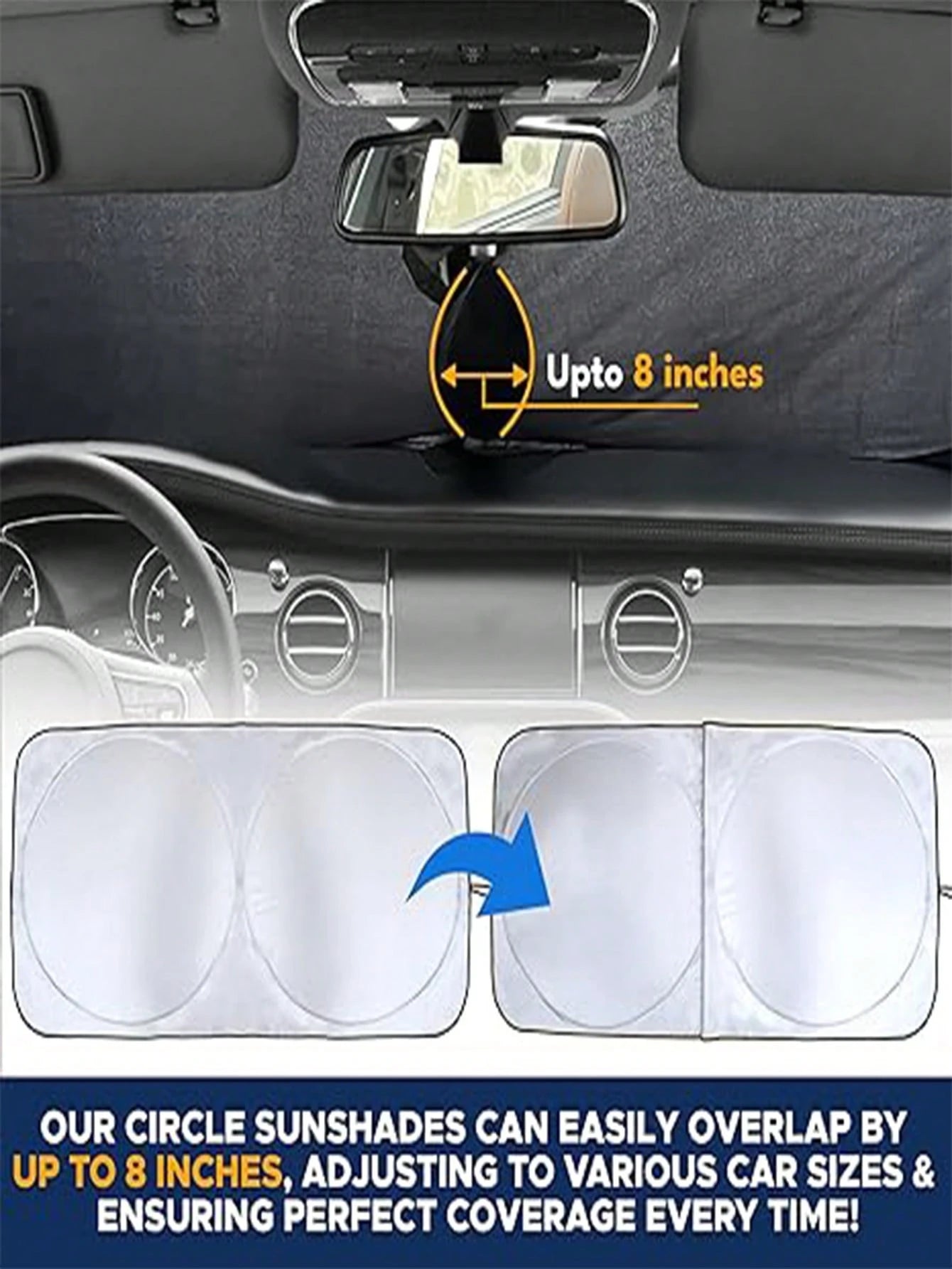 1pc Foldable Car Windshield Sun Shade, Ultimate UV Protection For Car Interior, Fits Windshield Of Cars, SUVs, Trucks, Auto Accessories