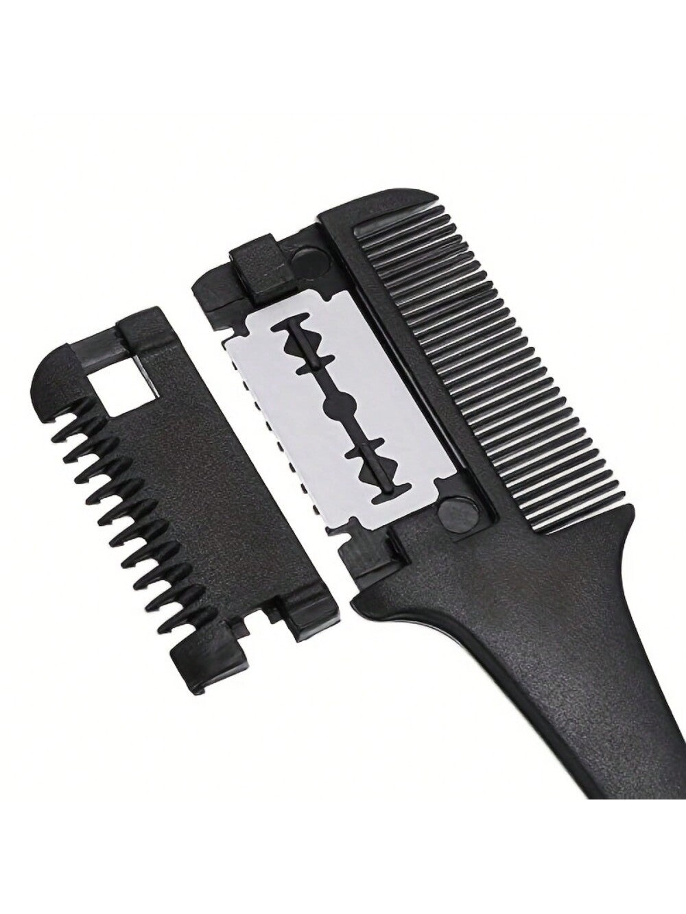 1pc Hair Comb, Fine Hair Razor Comb, Includes 10 Replacement Blades, Men's Fine Hair Trimming Comb, Suitable For Men With Thick And Thin Hair, Gym, Barbershop, Men's Accessories, Men's Head Care Produ