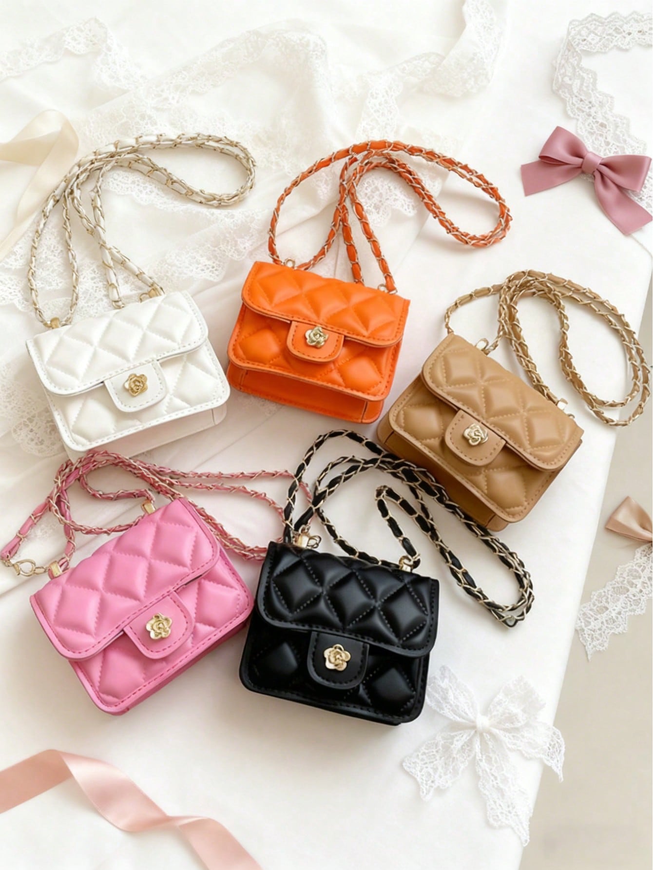 1pc Multifunctional Retro Mini Square Crossbody Bag, Fashion Chain Shoulder Bag, New Style, High-Quality Texture, Diamond Chain, Lipstick Shoulder Messenger Bag, Mini Dopamine Style, Solid Color Handb