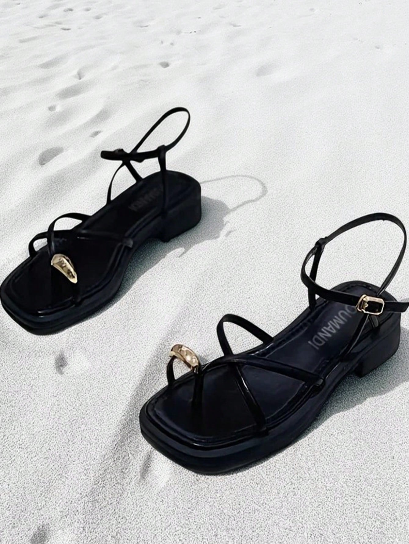 2025 Summer New Open-Toe Roman Sandals For Women, Fairy Style Flat Soft-Sole Beach Sandals, Fashionable