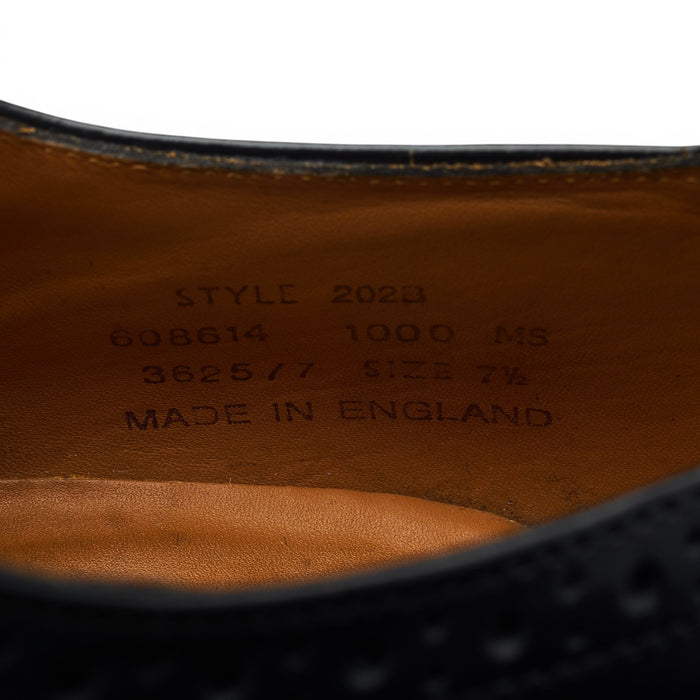 '202B' Black Leather Oxford Brogues UK 7.5 G