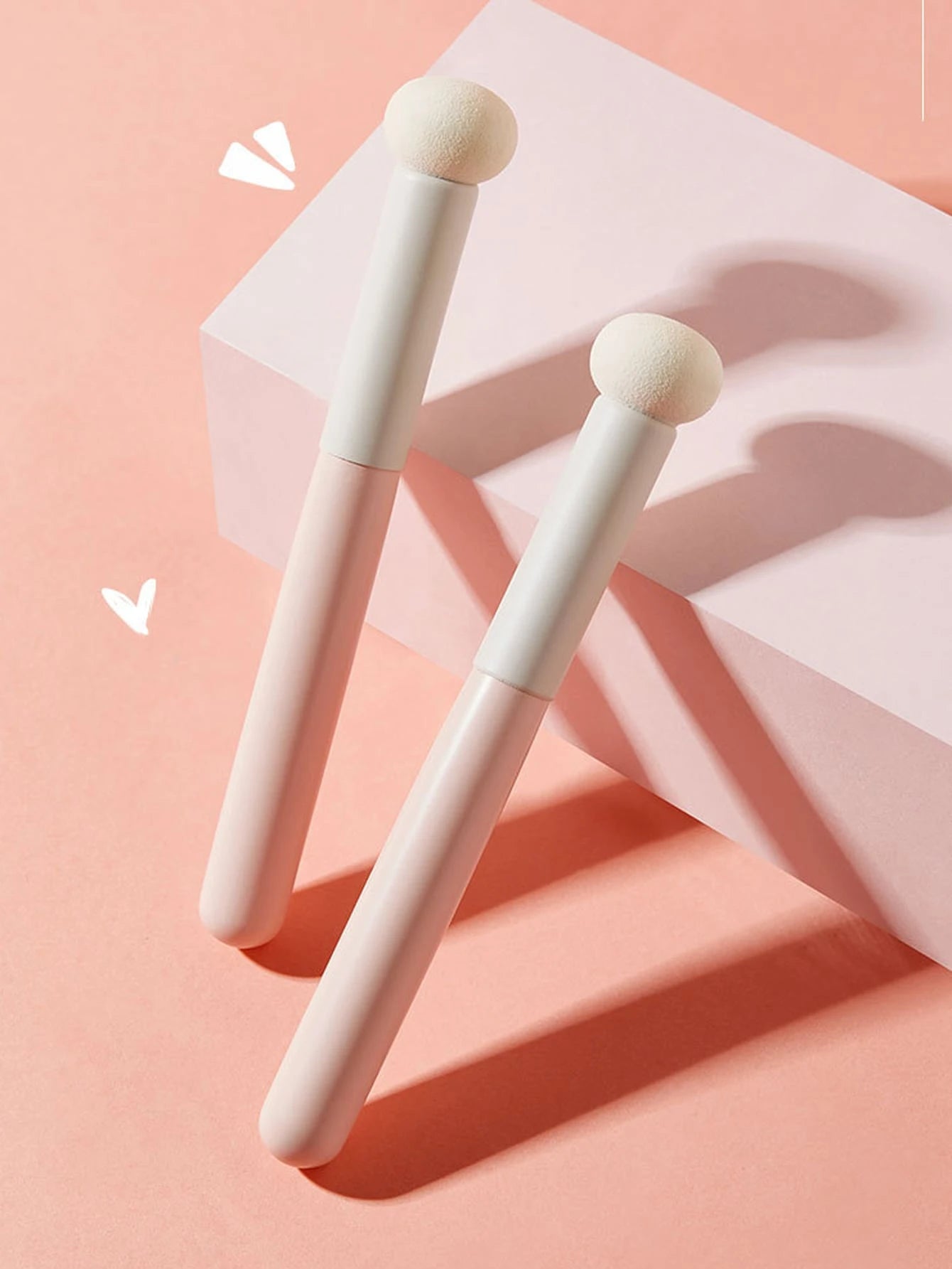 2pcs Makeup Sponge Puff Mushroom-Shaped Puff And Round Tip Blending Sponge Brush, Ideal For Wet And Dry Use, Makeup, Cheap, Room Decor, Vanity, Travel, Bedroom, Makeup Accessories, Puff, Makeup Blende