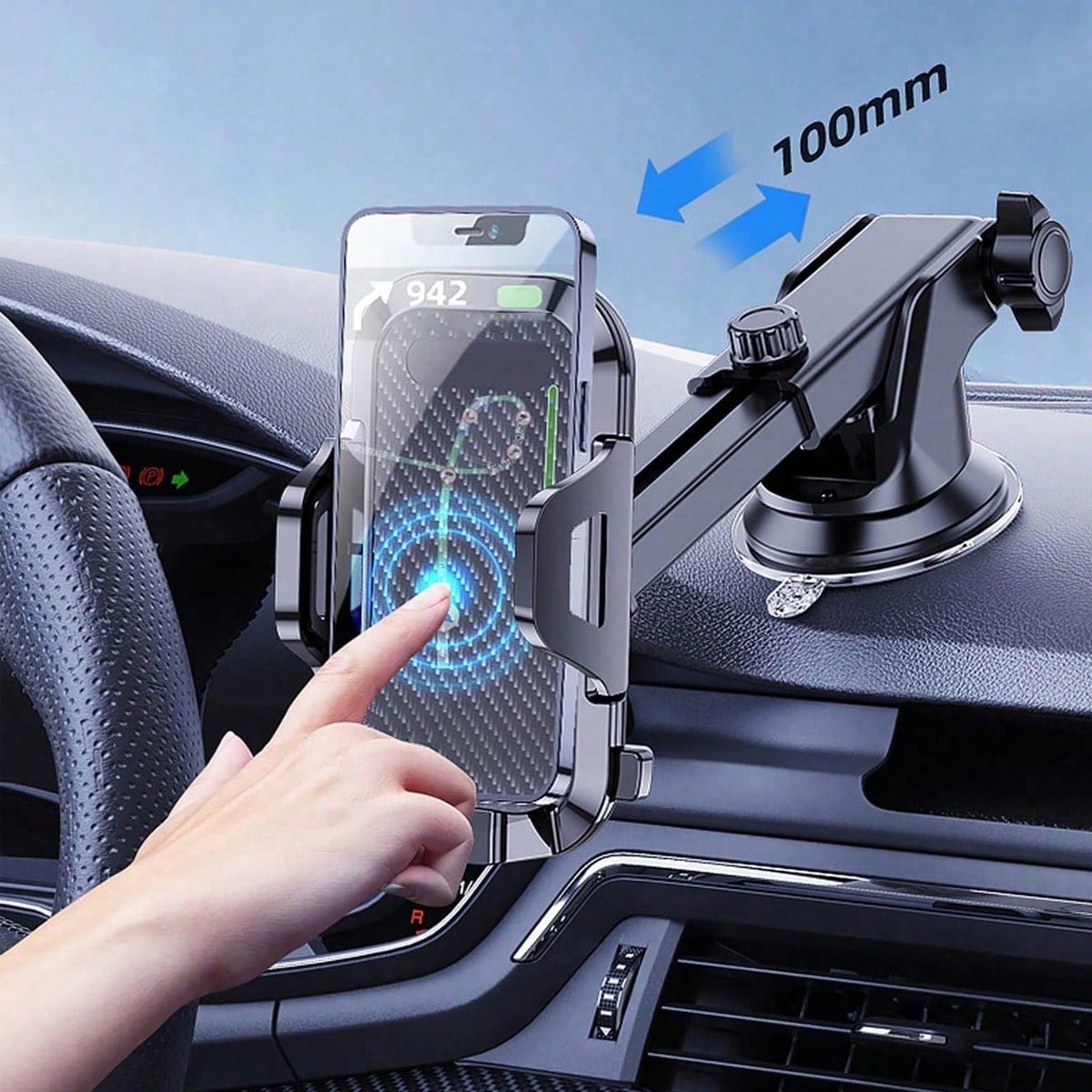 3-In-1 Vehicle Windshield Ventilation Bracket, Suitable For Cars And Mobile Phone Accessories, Compatible With All Mobile Phone Holders