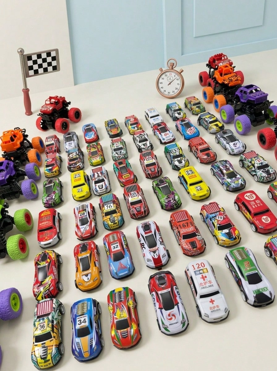 5/10/25pcs Alloy Diecast Toy Car, Random Color And Pattern,Back To School