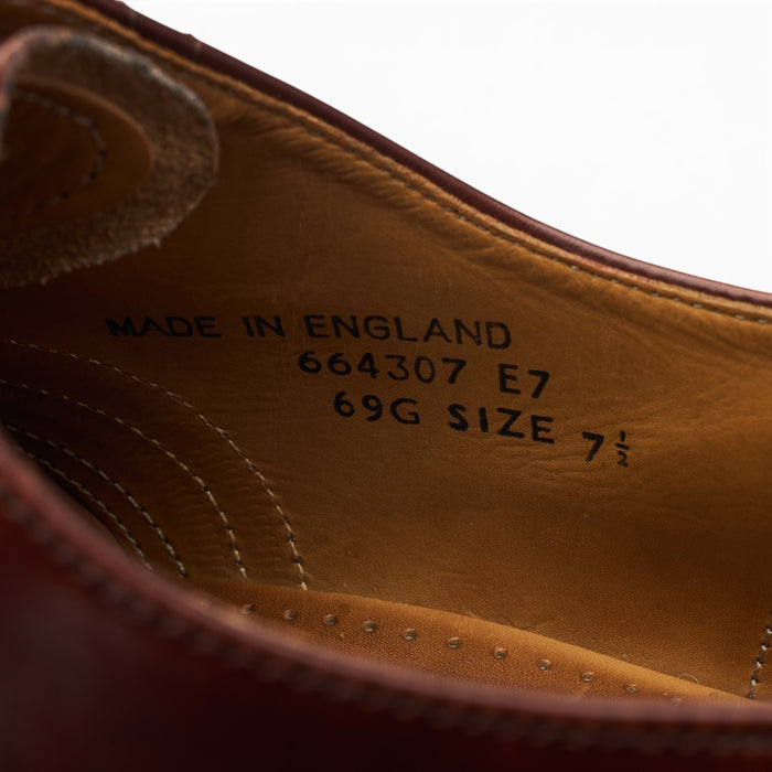 'Alfred' Brown Leather Oxford Borgues UK 7.5 G