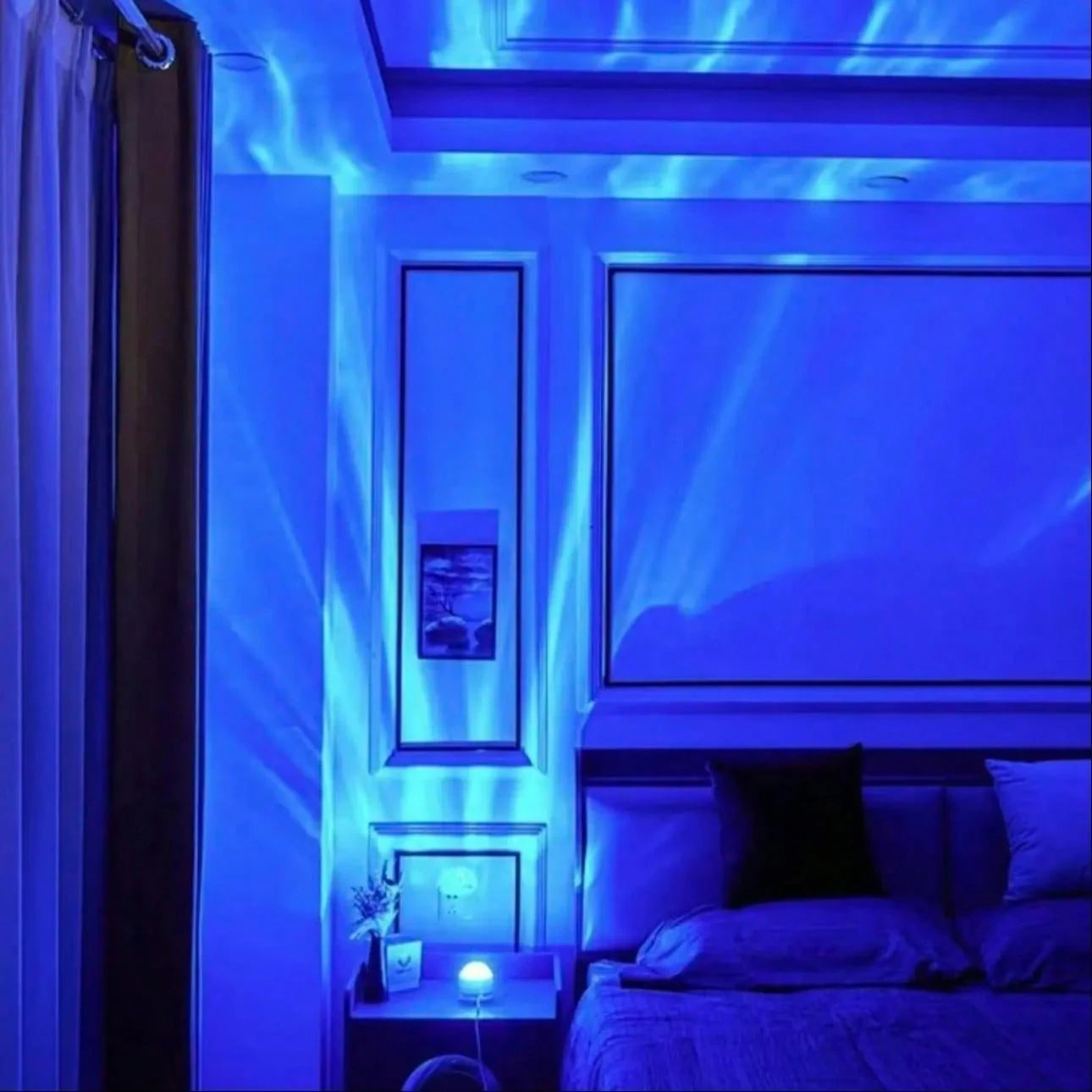 Aurora, Water Ripple, And Starry Sky Projector Lamp - USB-Rechargeable 16-Color LED Projector, Includes Remote Control; A Ceiling Light For Creating An Aurora Borealis Atmosphere, Ideal For Indoor Ove
