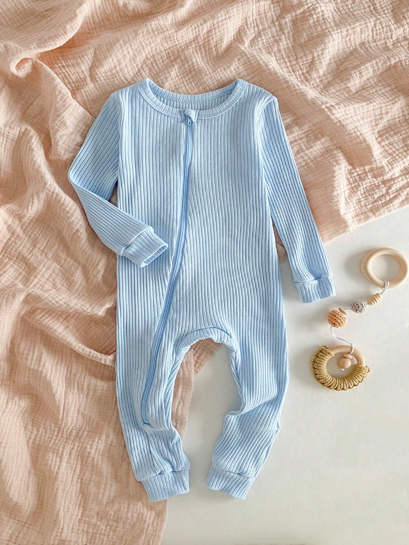 Baby Boy Long Sleeve Long Snug Fit Jumpsuit Loungewear