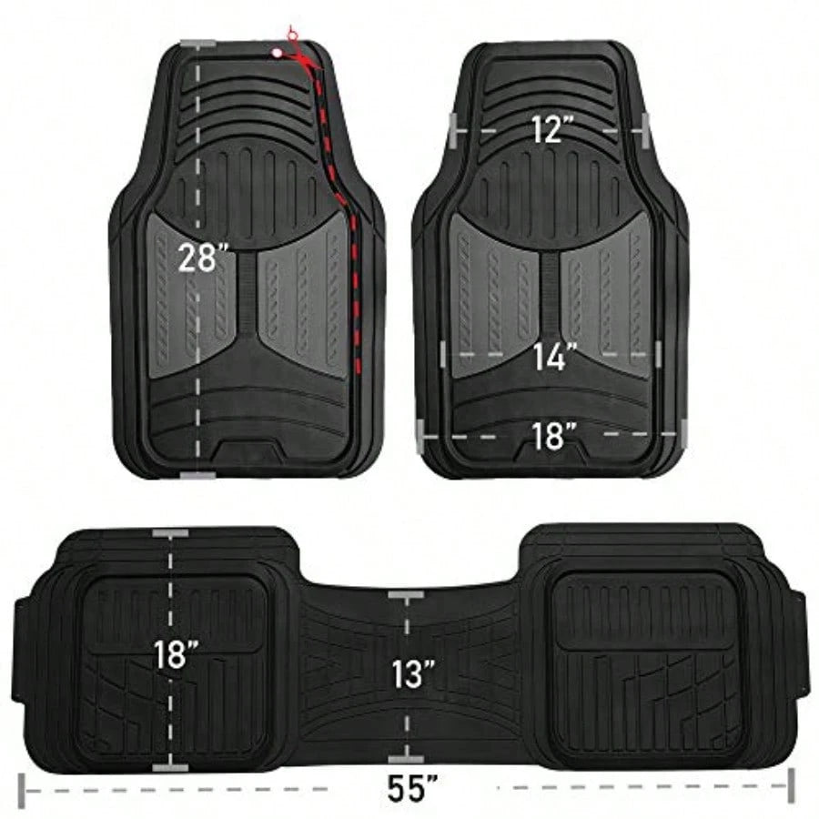 Car Floor Mats- Heavy-Duty Rubber Floor Mats For Cars Universal Fit Full Set Trimmable Automotive Floor Mats Climaproof Floor Mats For Most Sedan SUV Truck Floor Mats Pink