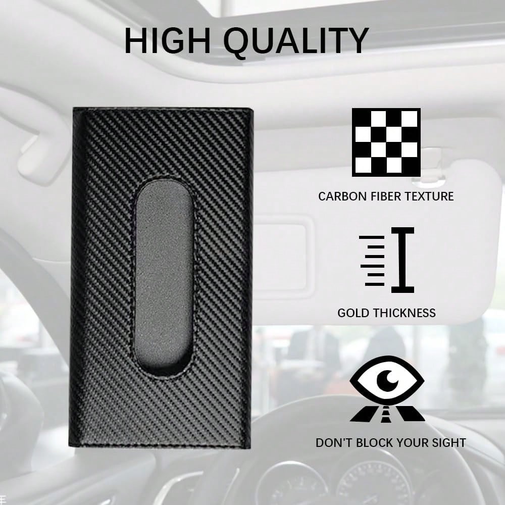Car Tissue Holder, Sun Visor Napkin Holder, Premium PU Leather Car Tissue Box, With Tissue Refill, Universal Version Hanging Tissue Holder For Cars, Trucks, SUVs