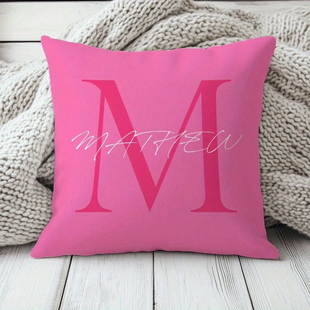 Custom Solid Color Personalized Photo Text Pillow Case Soft Comfortable Cushion Covers Perfect Birthday Gifts Family Daily Wedding Graduation Souvenir Sofa Bed Bedroom Living Room Office Christmas Ha