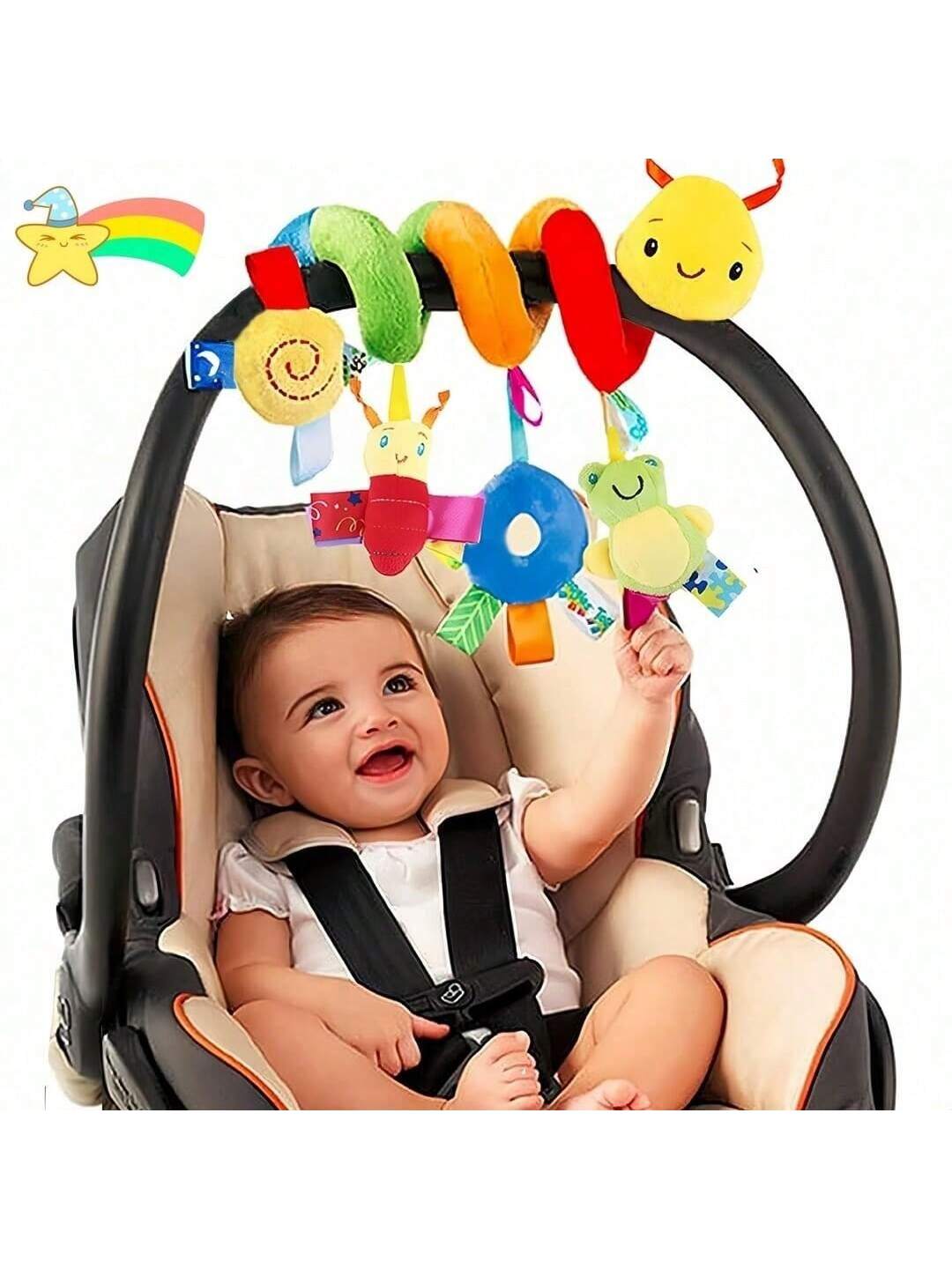 Cute Plush Animal Car Hanging Ornament, Baby Stroller Hanging Toy With Bell, Baby Room Decoration, Suitable As Baby's First Gift