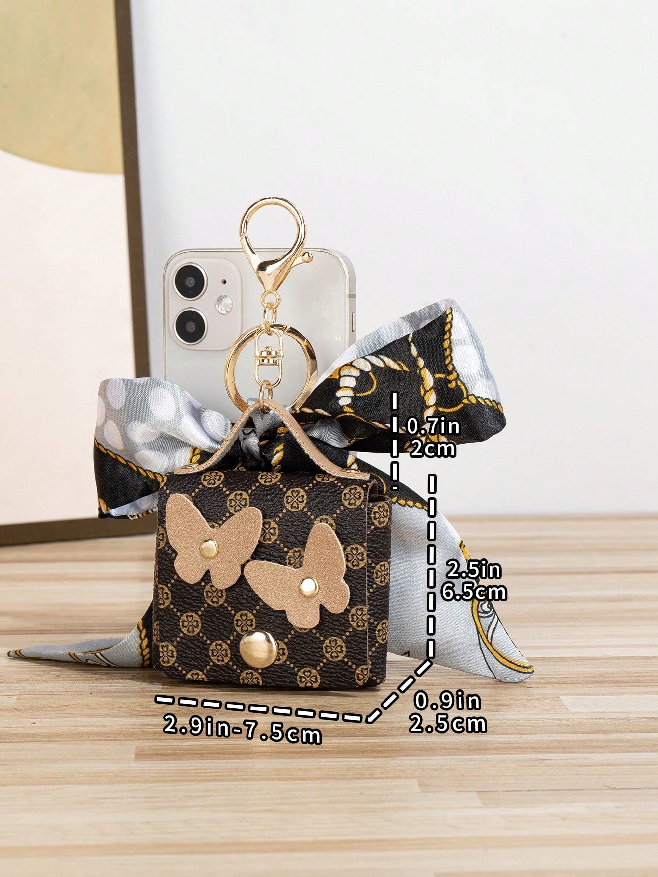 Fashionable Casual Silk Scarf Miniature Bag Charm Small Gifts Gifts For Her Gifts For Women