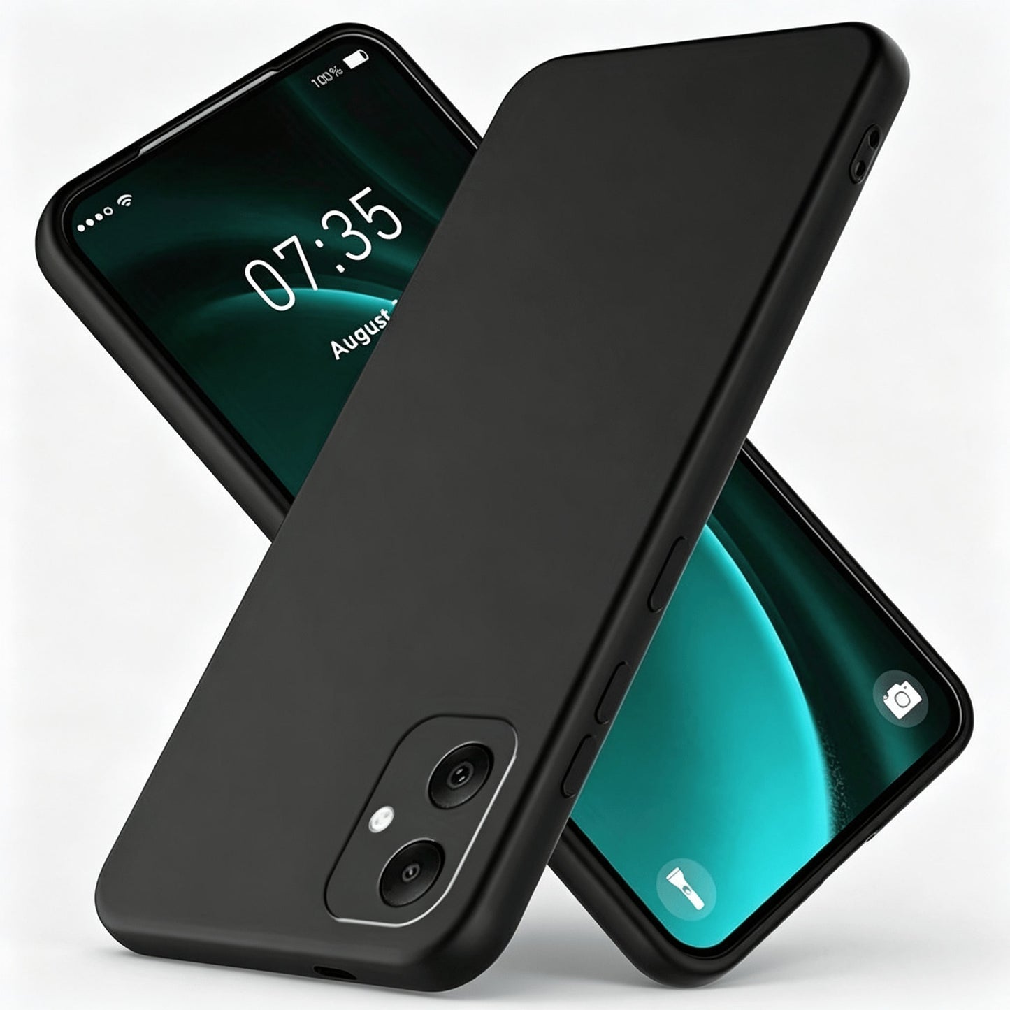 Galaxy Series Matte Black Fingerprint-Free Phone Case Anti-Slip Grease Resistant Flexible TPU Shell Raised Lens & Screen Edge Shock Absorbing Anti-Bump Accurate Openings Thin Full Coverage Durable Pro