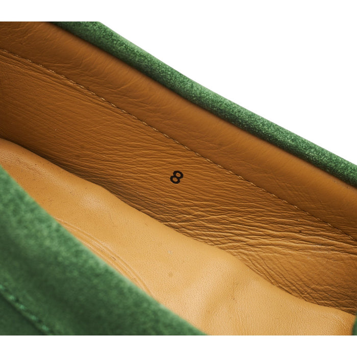 Gommino Green Suede Driving Loafers UK 8