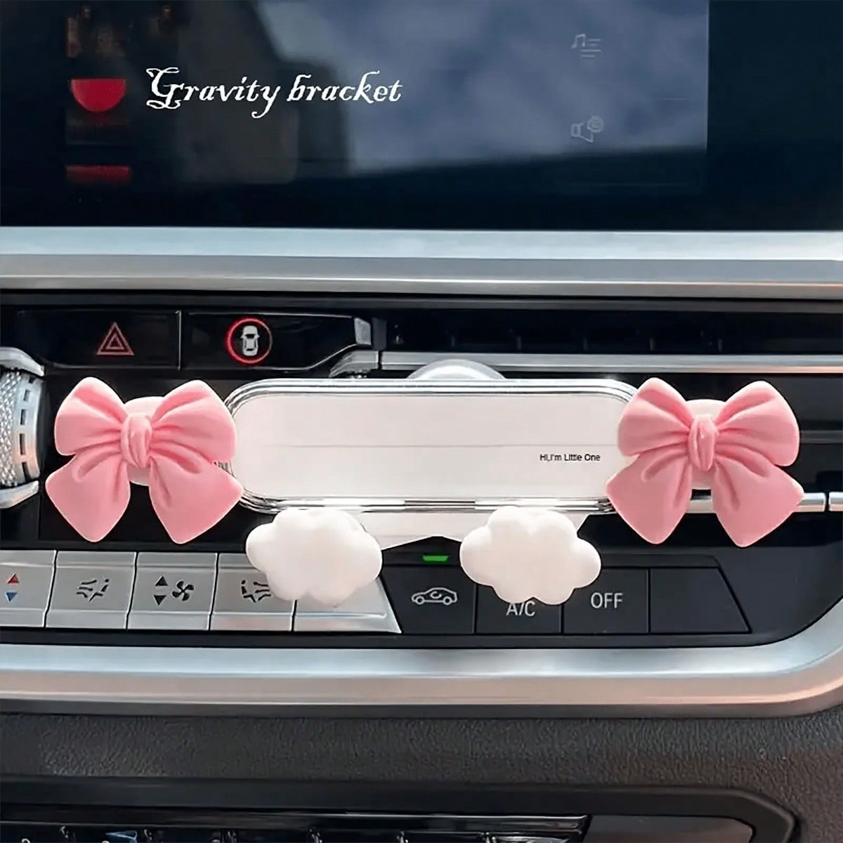 Gravity Car Air Vent Phone Holder, Creative Butterfly Design, White Plastic Material, Universal Car Interior Accessory, Suitable For IPhone And Android Phones, Birthday Gift, Car Air Vent Phone Holder
