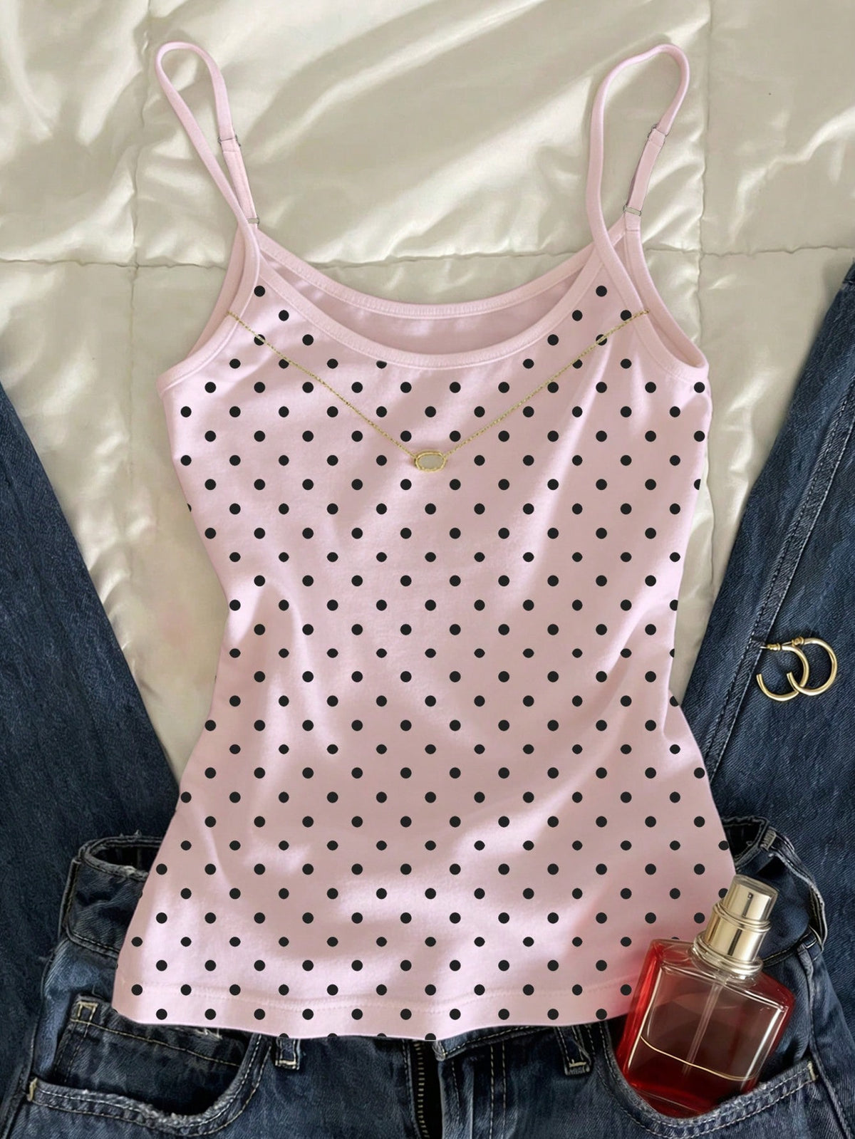 IslaSuriya Summer Casual Polka Dot Print Camisole