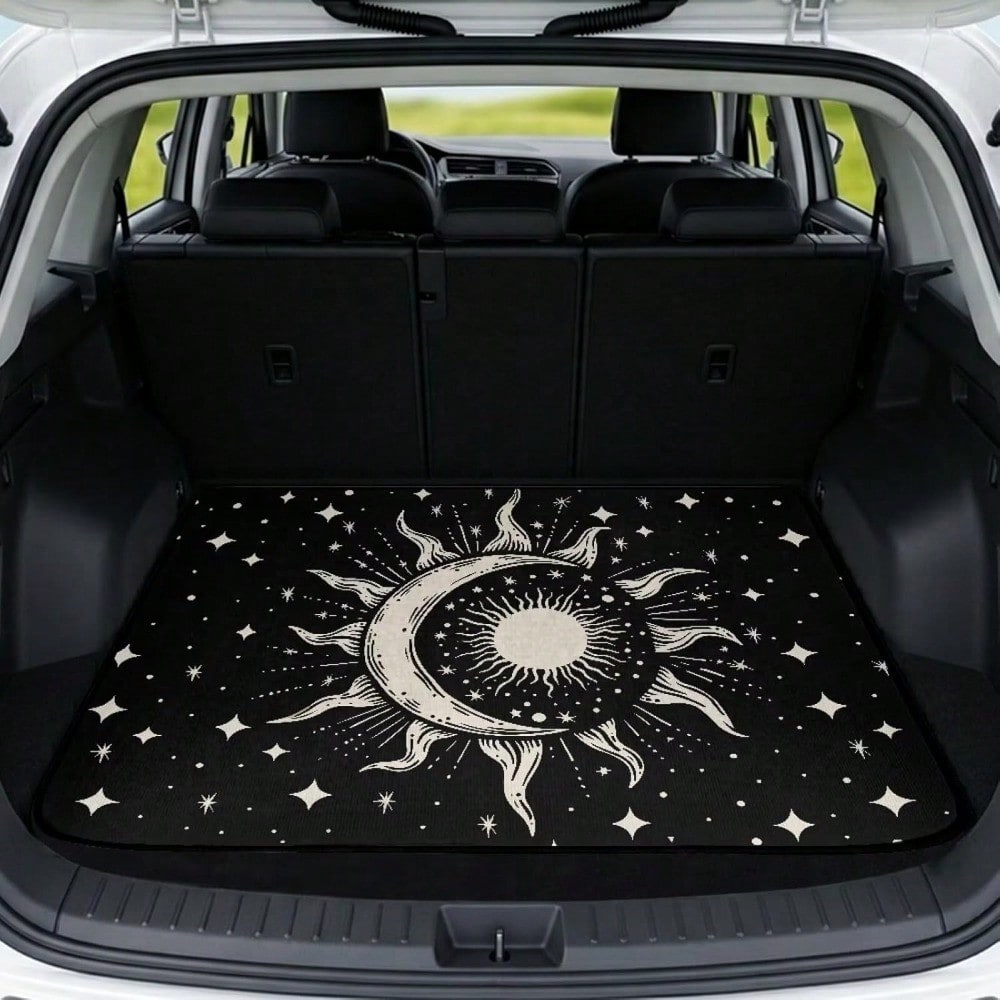 Moon Sun Gothic Cargo Liner & Car Trunk Mats Universal Size 29" X 39" Non-Slip Pets Dog Trunk Cargo Liner Car SUV Seat Cover Waterproof Floor Mat All Weather For Families/Travel Enthusiasts
