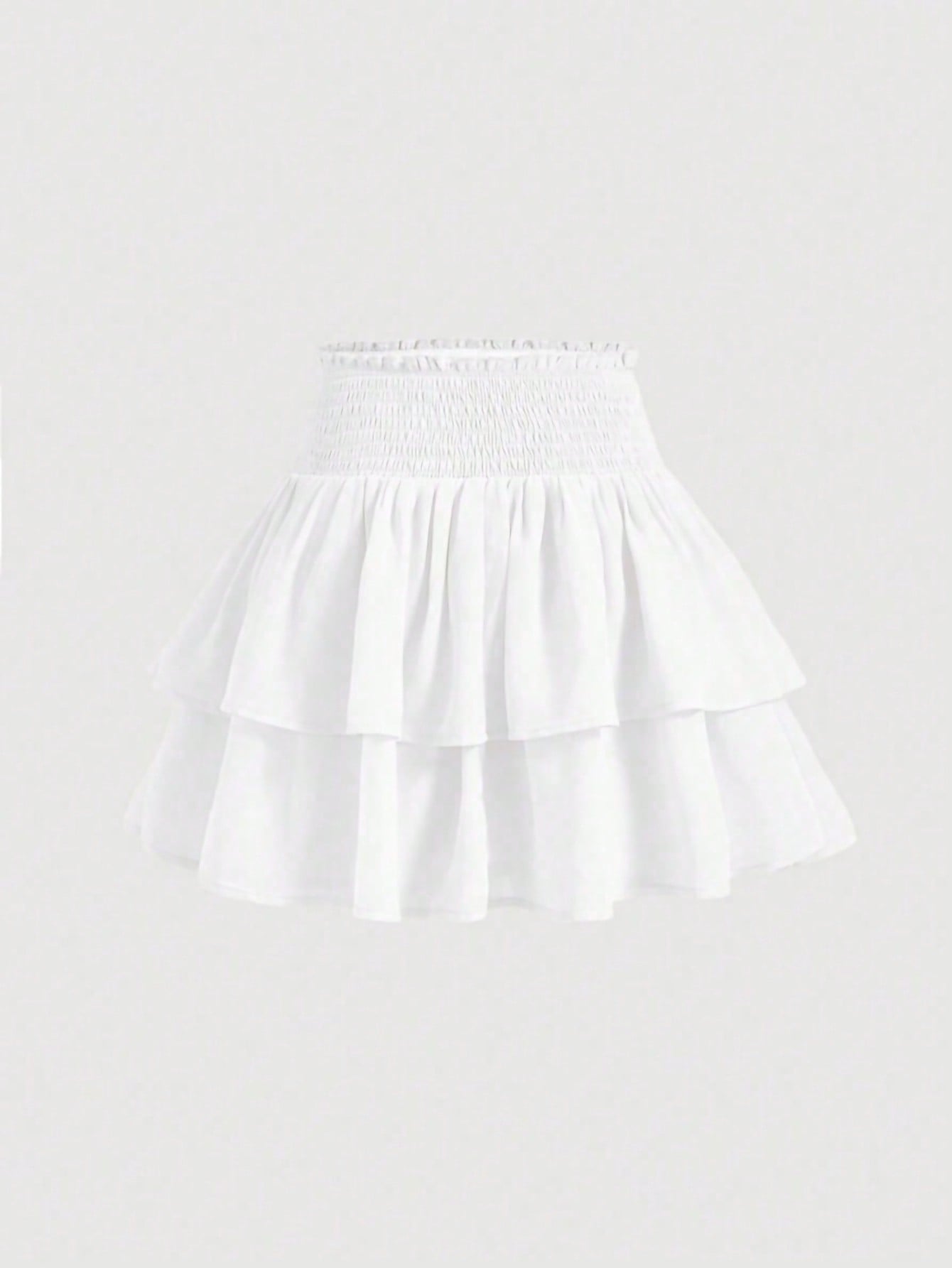New High Waist Slim Cake Style Mini Skirt For Women White Spring, Y2K Aesthetic