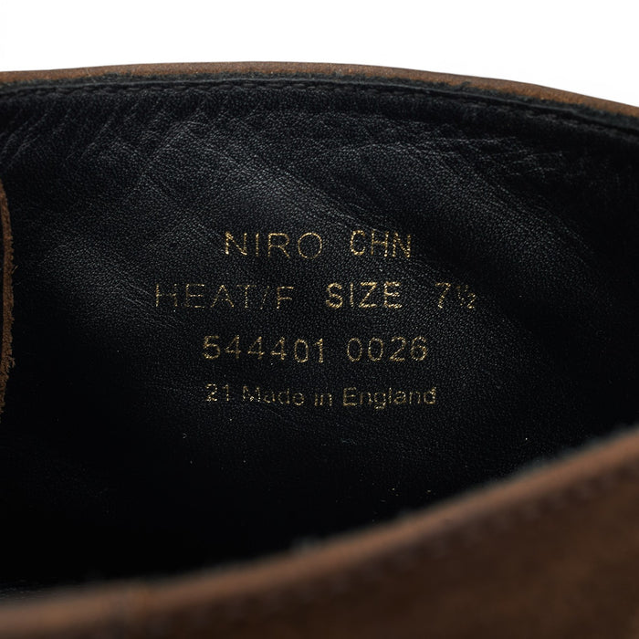 'Niro' Brown Nubuck Leather Boots UK 7.5 F