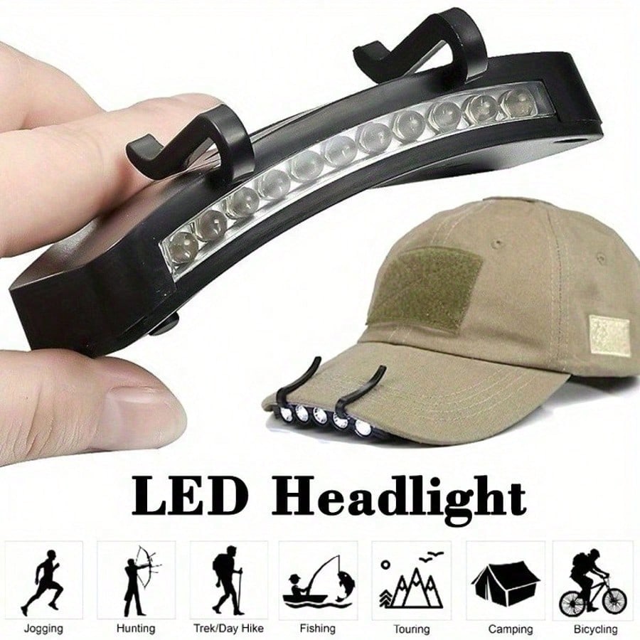 Ultra Bright LED Headlights- Clip On Hat Flashlight, Outdoor Lighting, Suitable For Outdoor Fishing, Camping, And Hunting! Christmas Gift