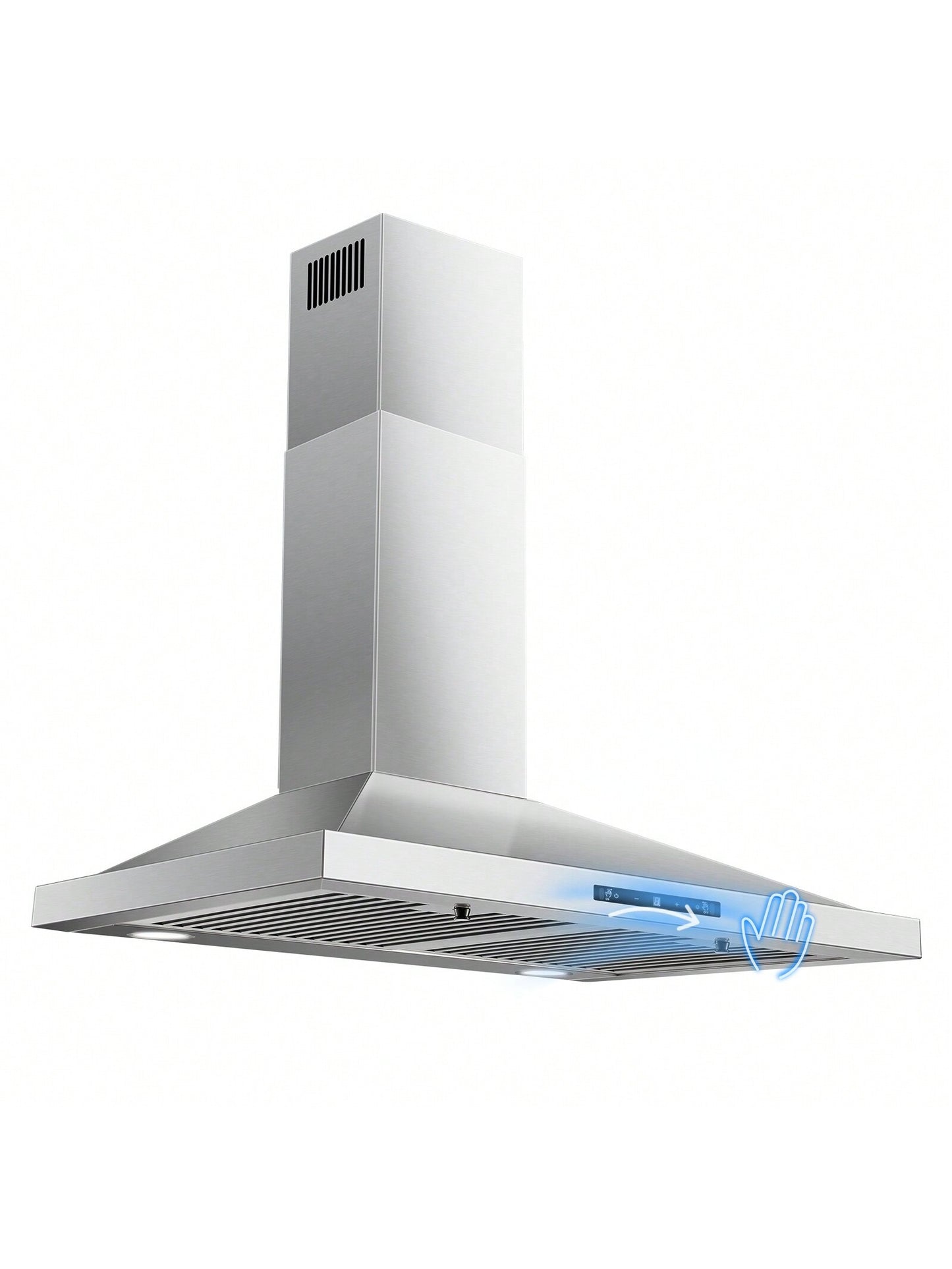 Wall Mount Range Hood 30 Inch, Ducted/Ductless Range Hood With Gesture Sensing & Touch Control, Kitchen Hood 30 Inch 450CFM, Vent Hood W/Stainless Steel Baffle Filters, 3 Speed Fan