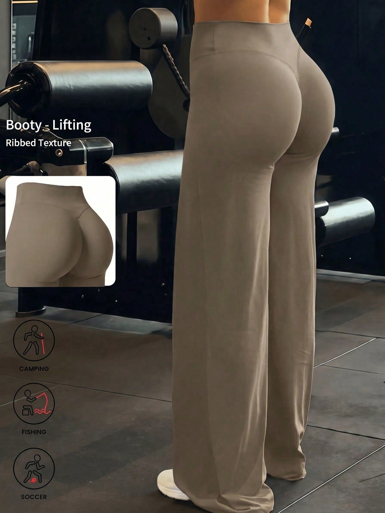 Women's Solid Color Long Loose Wide Leg Yoga Pants, Comfortable And Slimming, Suitable For Running, Fitness And Yoga Sports