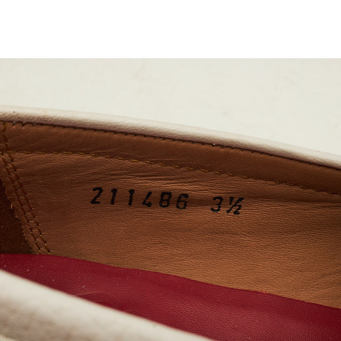 Women's 'Philippa' White Leather Loafers UK 3.5