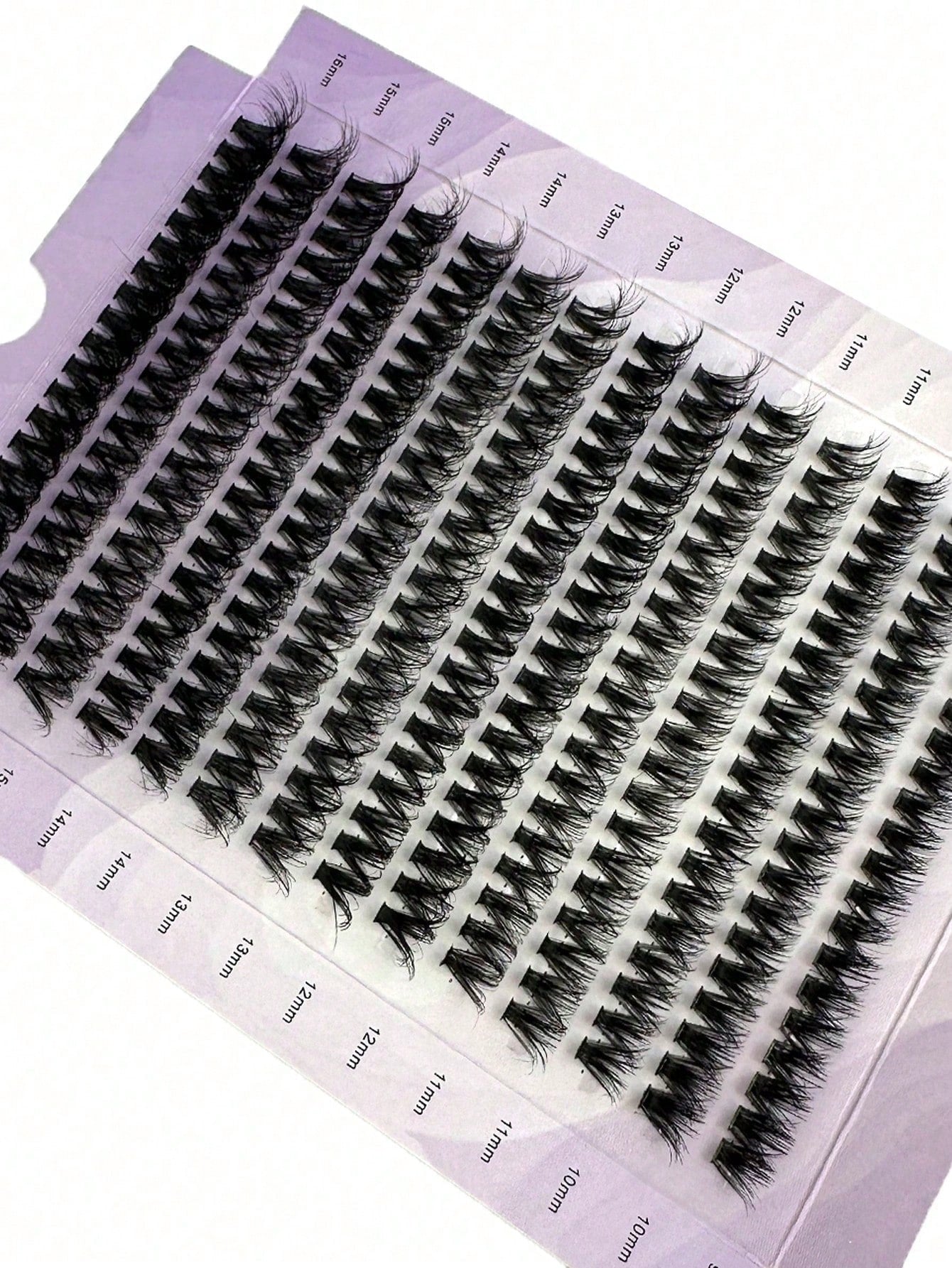0.05mm Fine False Eyelashes, Hot Melt Cluster Eyelashes, 9-16mm Mixed Length Faux Mink Hair Eyelash Extensions, 3D Russian Dense Single Cluster False Eyelashes, Makeup Black Eyelashes, Purple Box