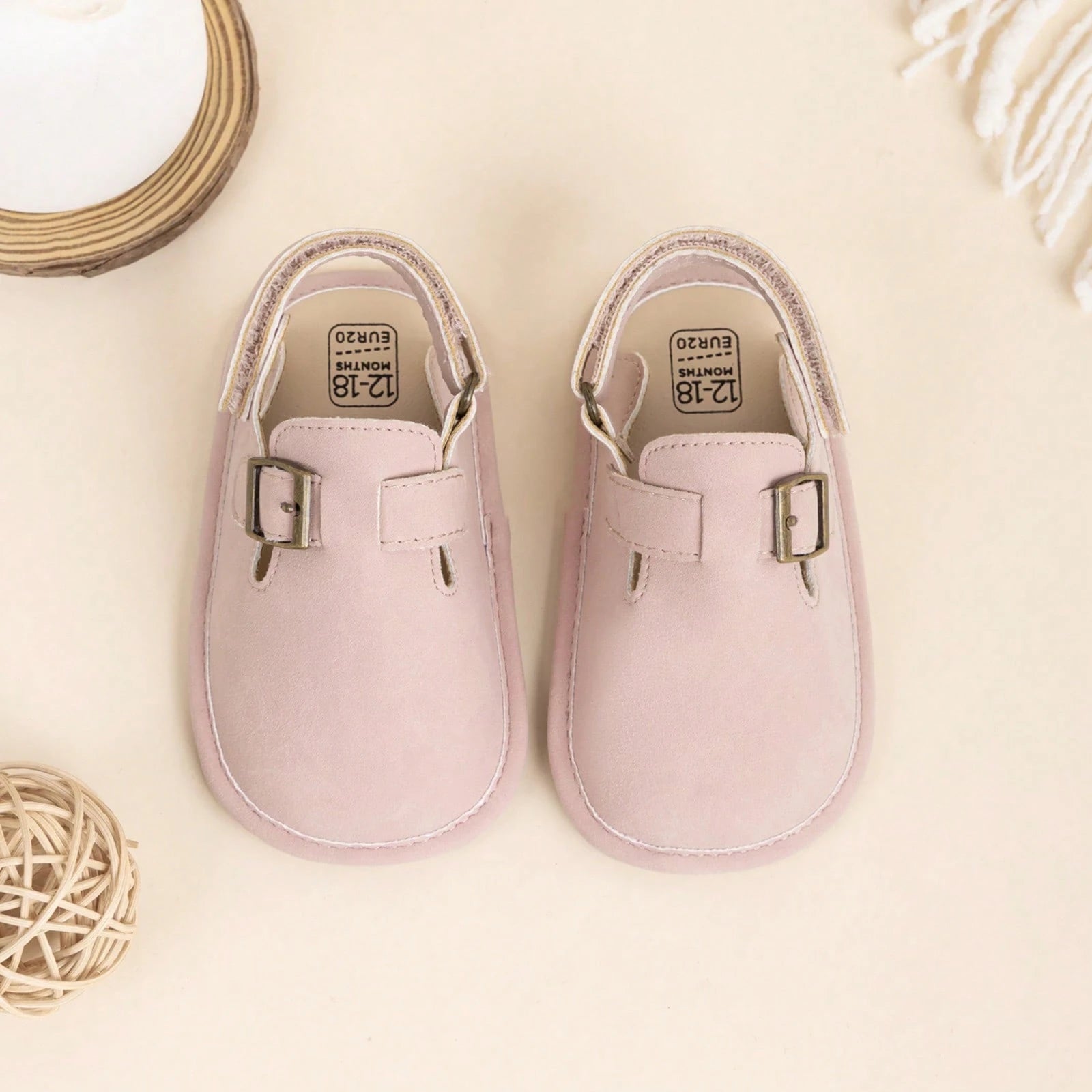 0-18 Months Baby Toddler Walking Slippers Sandals Shoes- Soft Sole Non-Slip First Walkers With Adjustable Buckle Strap Breathable Summer Crib Shoes