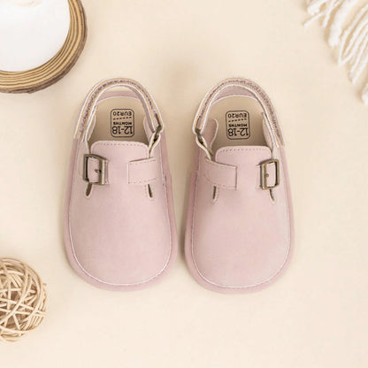 0-18 Months Baby Toddler Walking Slippers Sandals Shoes- Soft Sole Non-Slip First Walkers With Adjustable Buckle Strap Breathable Summer Crib Shoes