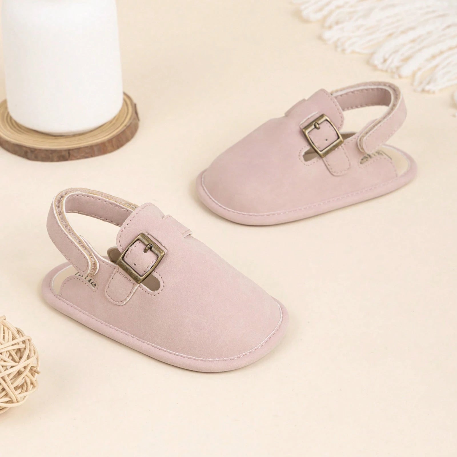0-18 Months Baby Toddler Walking Slippers Sandals Shoes- Soft Sole Non-Slip First Walkers With Adjustable Buckle Strap Breathable Summer Crib Shoes