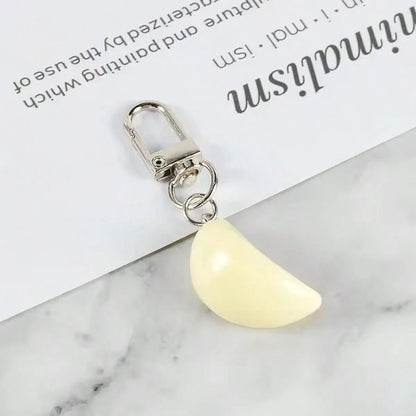 1:1 Realistic Garlic Diced Keychain, Funny & Quirky Garlic Pendant, Women's Bag Charm Accessory, Realistic Food Model, Car Key Chain, Creative DIY Handmade Accessory For Students And Couples