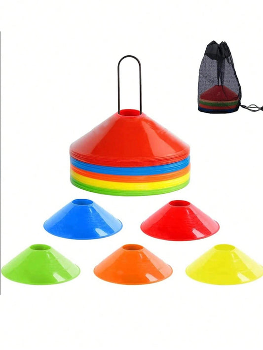 1/10/15/20/30pcs Round Marker Discs Soft Football Training Obstacle Marker Cones