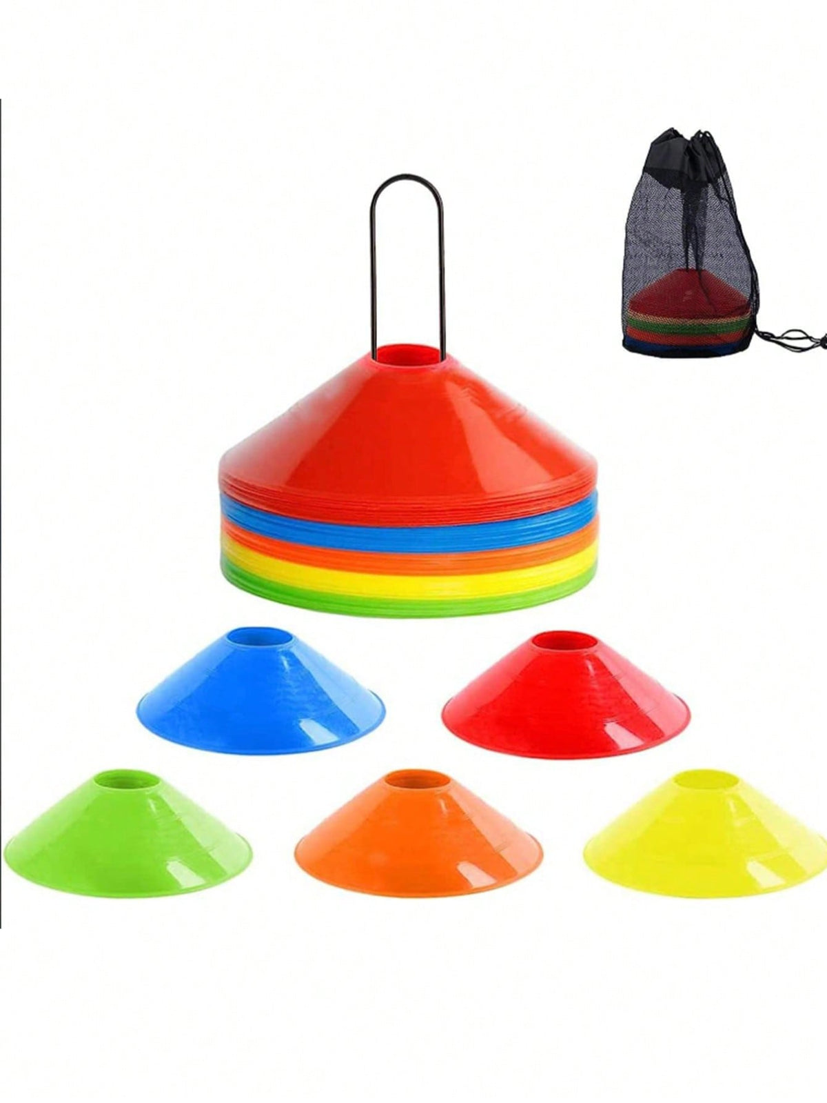 1/10/15/20/30pcs Round Marker Discs Soft Football Training Obstacle Marker Cones