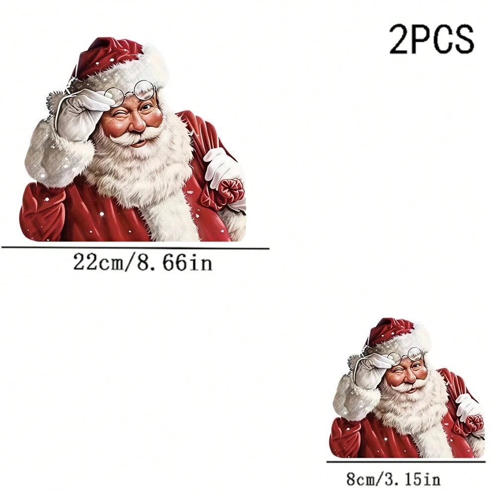 1/2/3PCS Durable Washable Heat Transfer Iron-On Patch, Wink Christmas Santa Christmas Outfit White Gloves Snowflake Vintage Realistic Pattern Heat Transfer, Vinyl Print, Heat Transfer Sticker, Iron-On