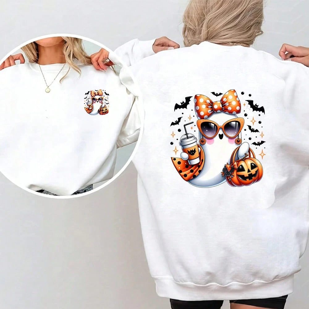 1/2/3PCS Durable Washable Heat Transfer Vinyl, Halloween Cool Ghost Polka Dot Bow Fashion Glasses Pumpkin Bat Drink Pattern Mixed Color Heat Transfer, Vinyl Print, Heat Transfer Sticker, Iron-On Trans