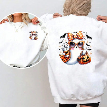 1/2/3PCS Durable Washable Heat Transfer Vinyl, Halloween Cool Ghost Polka Dot Bow Fashion Glasses Pumpkin Bat Drink Pattern Mixed Color Heat Transfer, Vinyl Print, Heat Transfer Sticker, Iron-On Trans