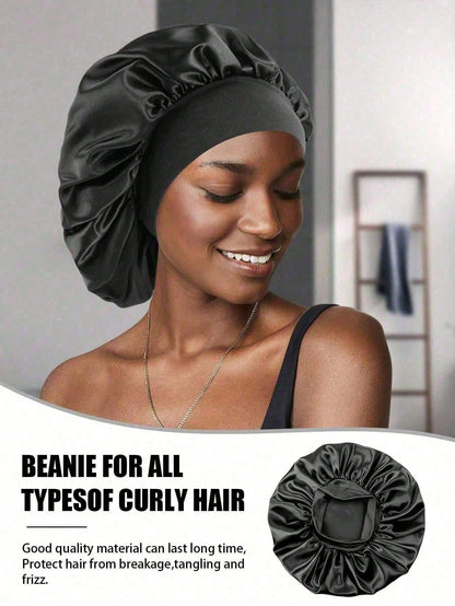 1/2/3pcs Shower Cap, Satin Cap, Hair Net Cap, Suitable For Hair Care, Home Bathroom, Skincare, Face Washing, Sleeping, Home Hair Drying And Hair Cleaning; Bathroom, Bathroom Accessories, Beach Supplie