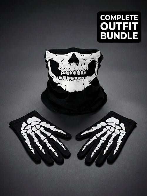 1/2/3pcs Unisex Skull Funny Face Mask Balaclava Hat, Suitable For Daily Cycling, Party, Outdoor Activities