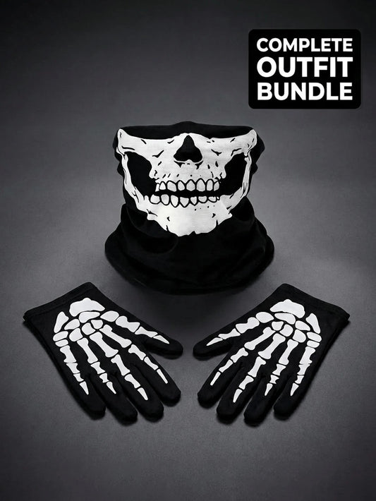 1/2/3pcs Unisex Skull Funny Face Mask Balaclava Hat, Suitable For Daily Cycling, Party, Outdoor Activities