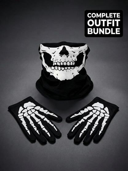 1/2/3pcs Unisex Skull Funny Face Mask Balaclava Hat, Suitable For Daily Cycling, Party, Outdoor Activities