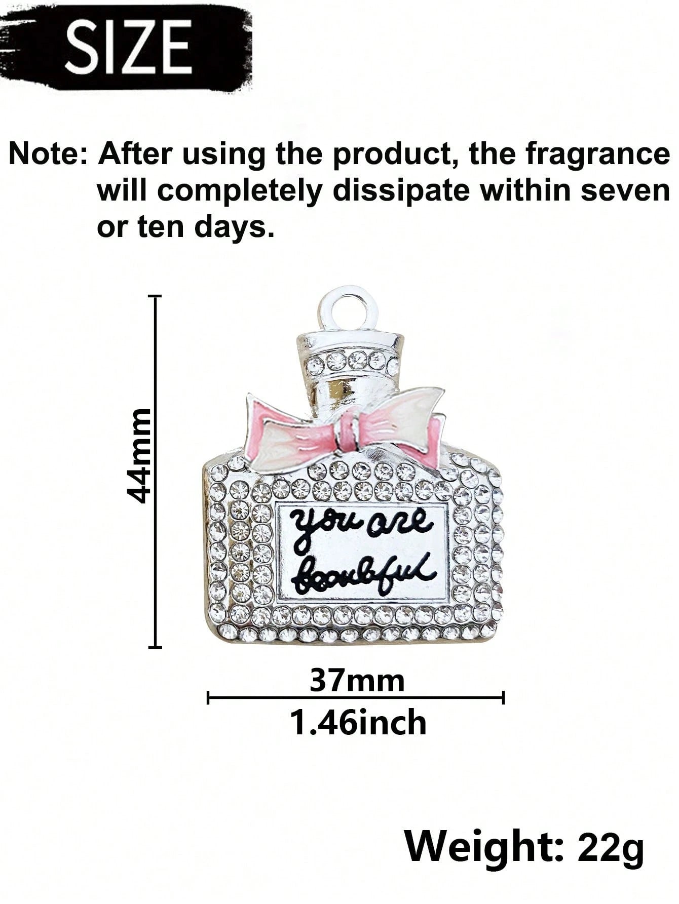 1/2/4Pcs Car Air Vent Clip Fragrance Bottle Empty Flat Decoration, Rhinestone Diffuser Air Vent Clip, Car Air Freshener, Shiny Car Accessories For Women (Fragrance Sheet Included)