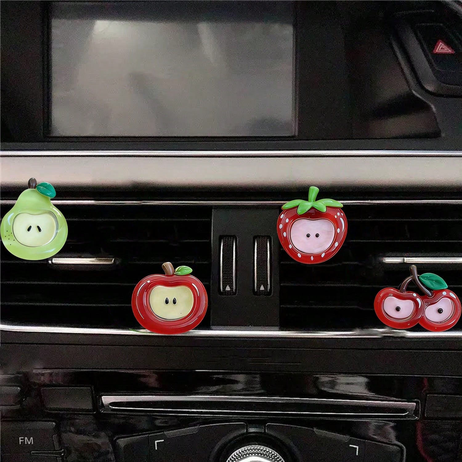 1/2/4pcs Creative Fruit Car Air Vent Clip Fragrance, Cute Car Interior Decor, Car Air Freshener