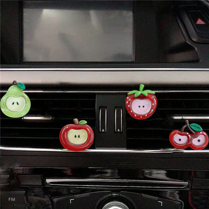 1/2/4pcs Creative Fruit Car Air Vent Clip Fragrance, Cute Car Interior Decor, Car Air Freshener