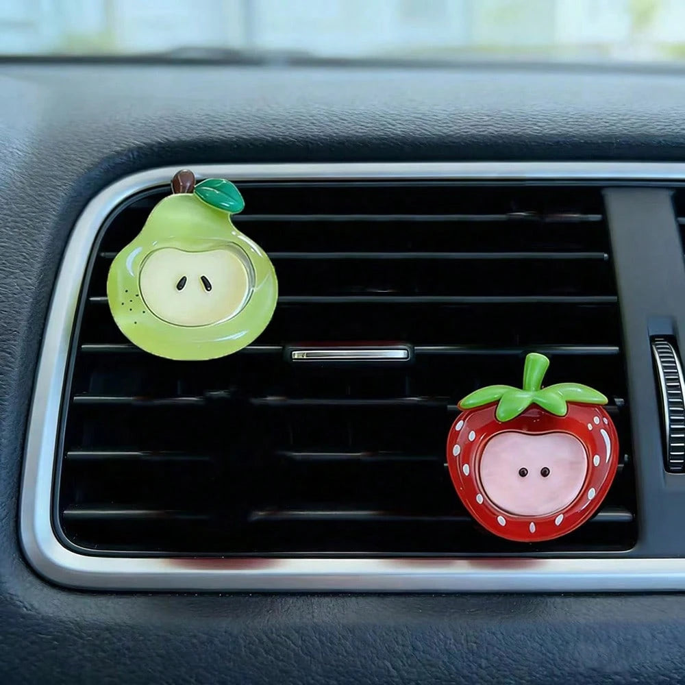 1/2/4pcs Creative Fruit Car Air Vent Clip Fragrance, Cute Car Interior Decor, Car Air Freshener