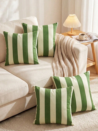 1/2/4pcs Pillowcases/Cushion Covers, Soft Decorative Bedding Cushion Covers, Single-Sided Printed Design, Pillowcase Only Without Insert, Zipper Closure, Suitable For Sofa, Bedroom, Living Room Home D